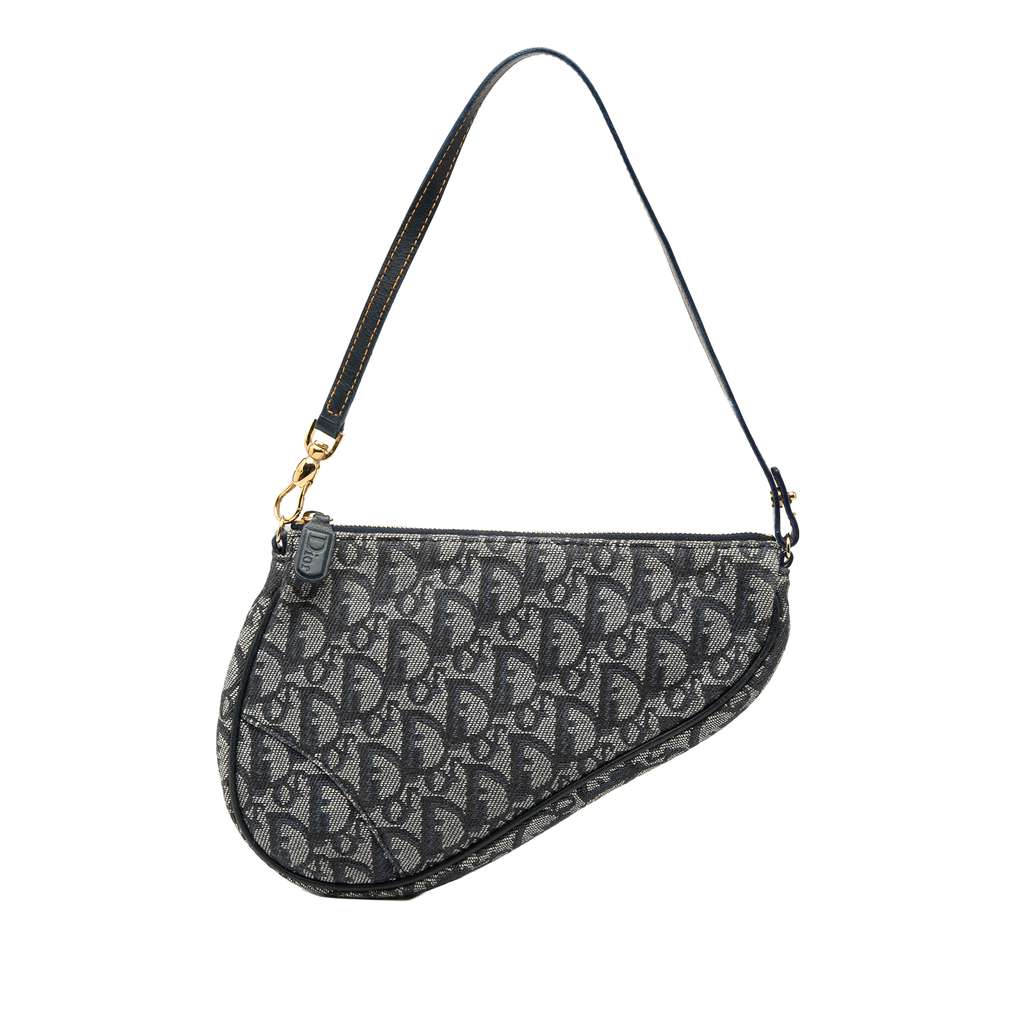 Dior Mini Diorissimo Canvas Saddle Pochette