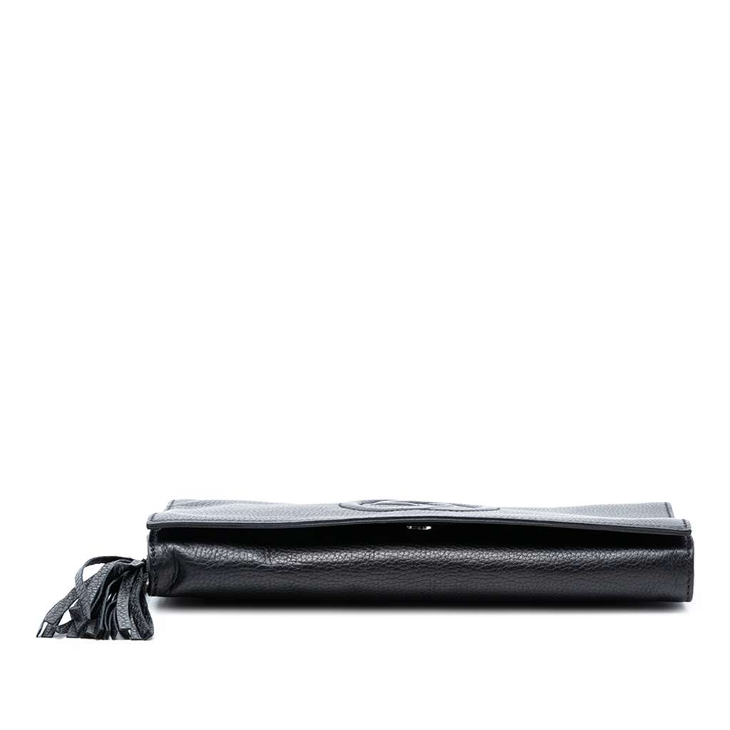 Gucci Leather Soho Disco Clutch Black Leather Good condition - Inside View