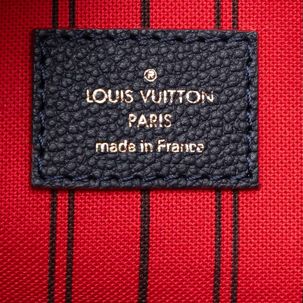 Louis Vuitton Monogram Empreinte Pochette Metis Blue Leather Good condition - Box View