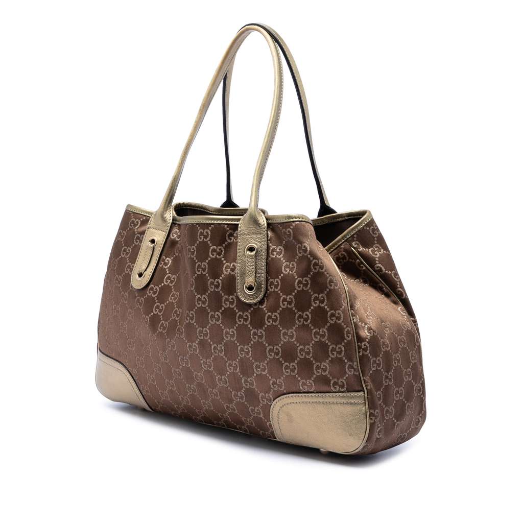 Gucci GG Nylon Princy Tote Brown Good condition - Back View