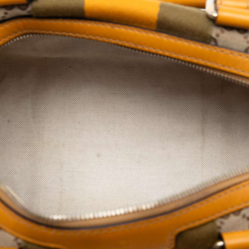 Gucci Small GG Canvas Web Joy Boston Bag Beige Good condition - Model View