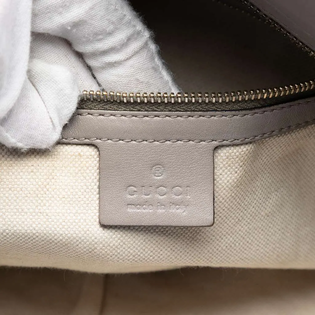 Gucci Guccissima Bree Tote Grey Leather Very good - Box View