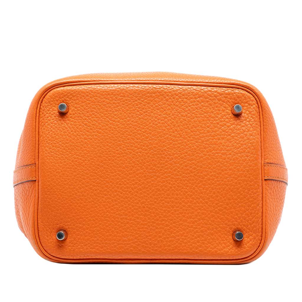 Hermès Clemence Picotin Lock 22 Orange Leather Good condition - Inside View