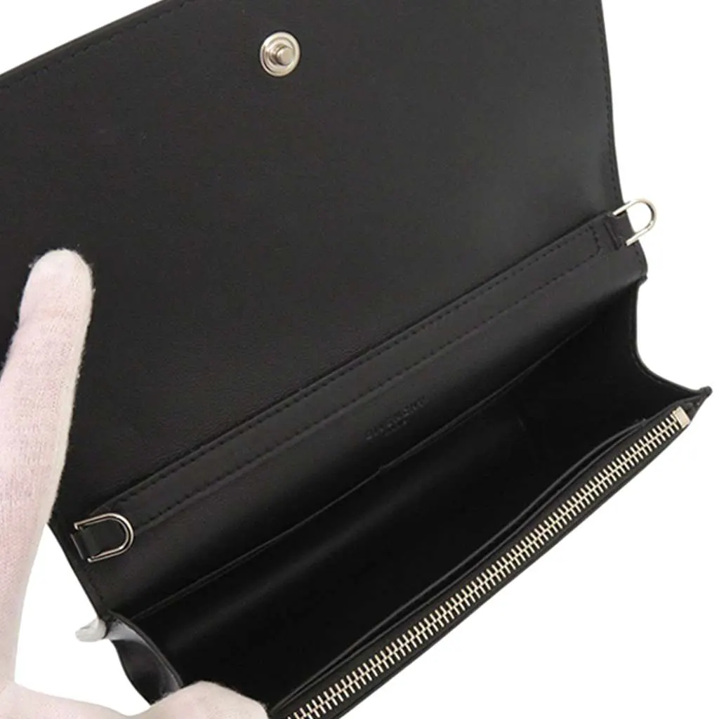 Givenchy Leather Pandora Star Wallet on Chain Black Leather Very good - Model View