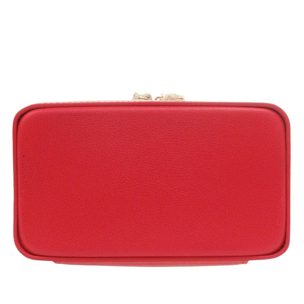 Bvlgari Leather Serpenti Forever Vanity Bag Red Leather Good condition - Inside View