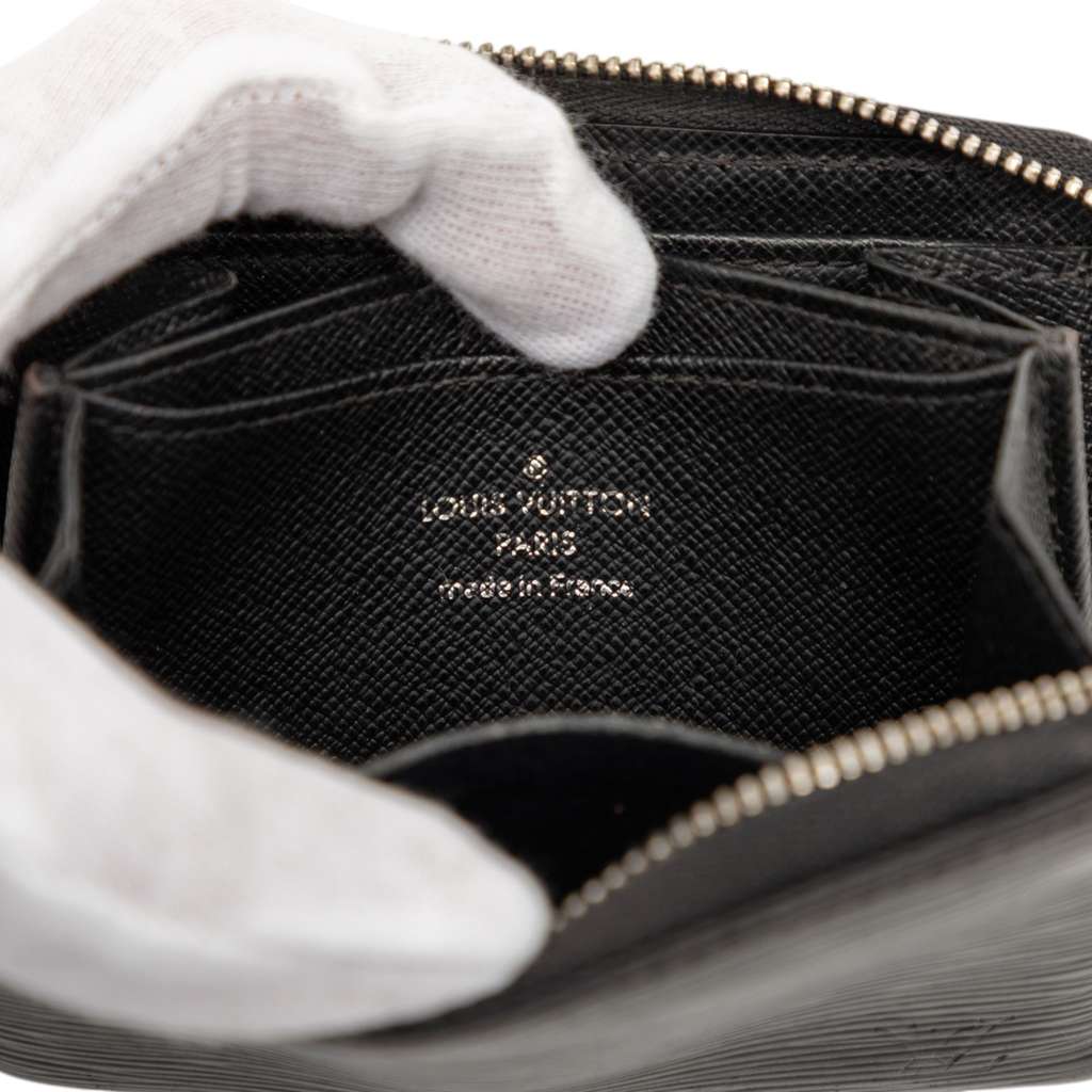 Louis Vuitton Epi Zippy Coin Purse Black Leather Good condition - Box View