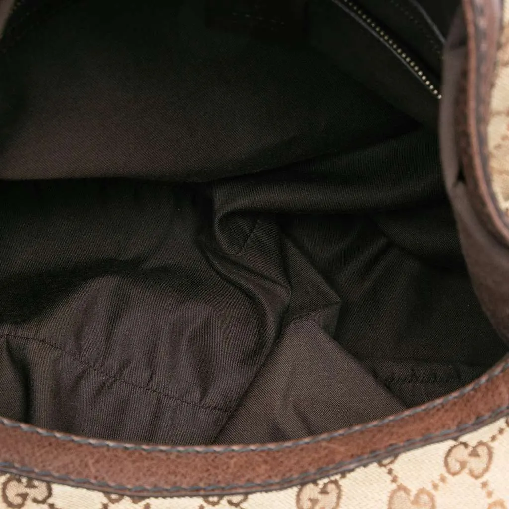 Gucci Large GG Canvas Jockey Hobo Beige Very good - Model View