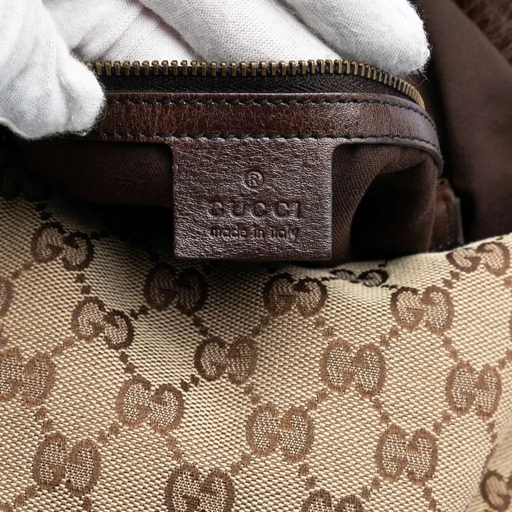 Gucci Large GG Canvas Jockey Hobo Beige Very good - Box View