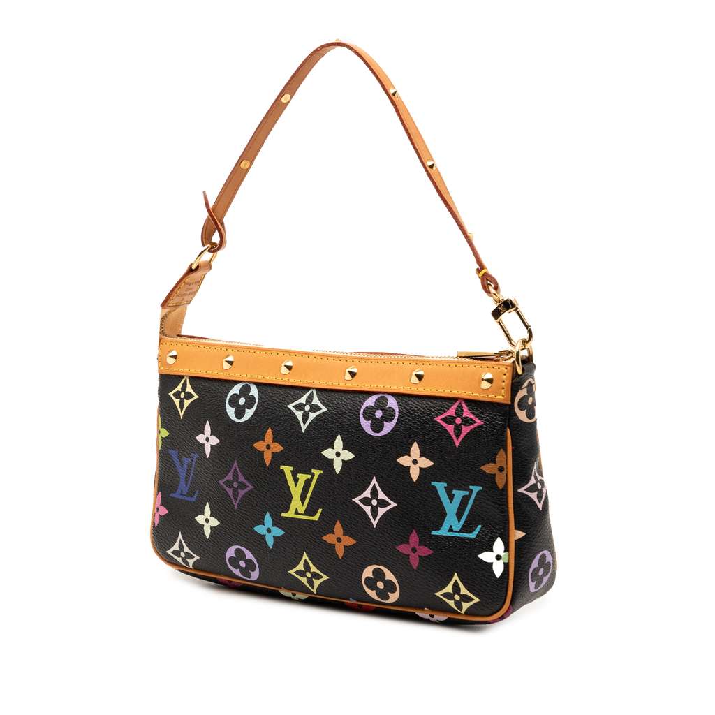Louis Vuitton Monogram Multicolore Pochette Accessoires Black Good condition - Back View