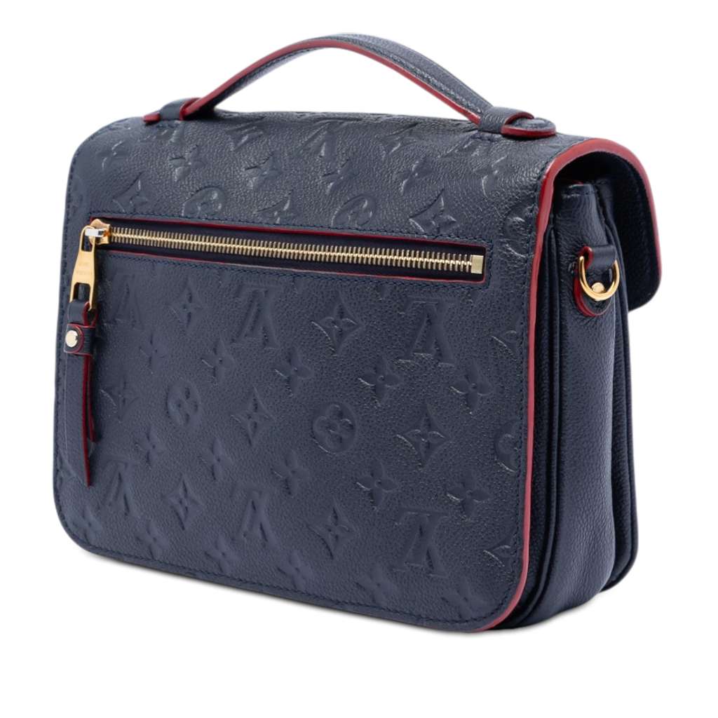 Louis Vuitton Monogram Empreinte Pochette Metis Blue Leather Good condition - Back View