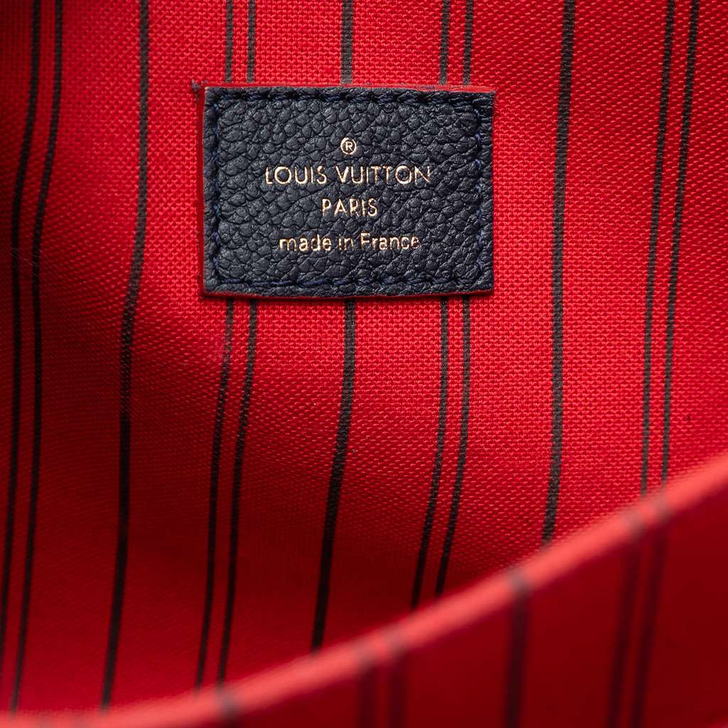 Louis Vuitton Monogram Empreinte Pochette Metis Blue Leather Good condition - Box View