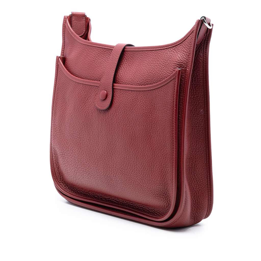 Hermès Clemence Evelyne III 29 Red Leather Good condition - Back View