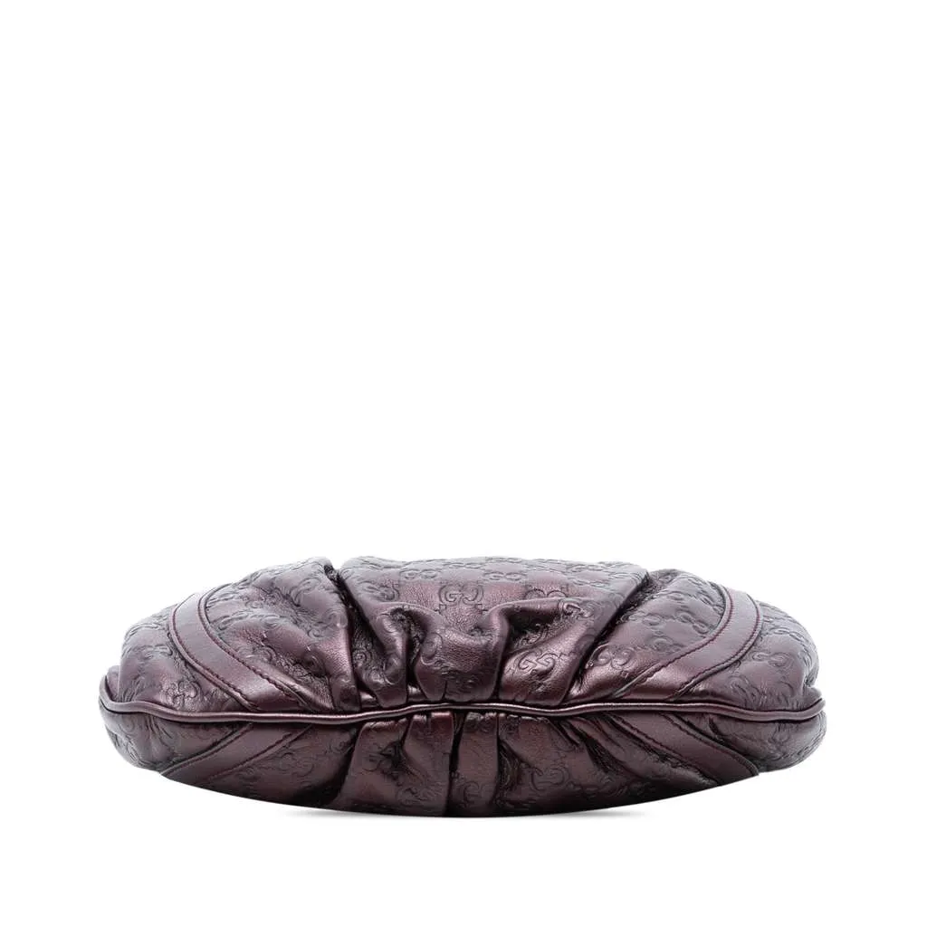 Gucci Metallic Guccissima Abbey D Ring Crossbody Purple Leather Very good - Inside View