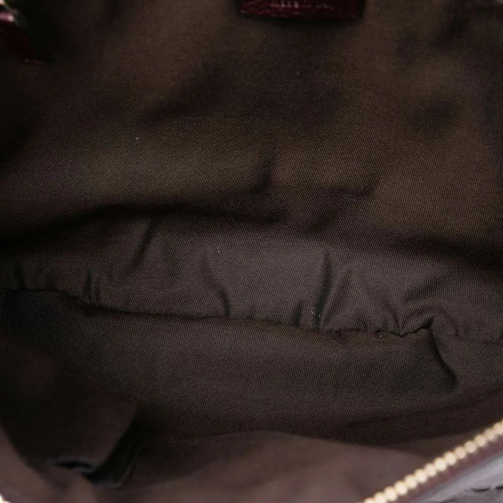 Gucci Metallic Guccissima Abbey D Ring Crossbody Purple Leather Very good - Model View