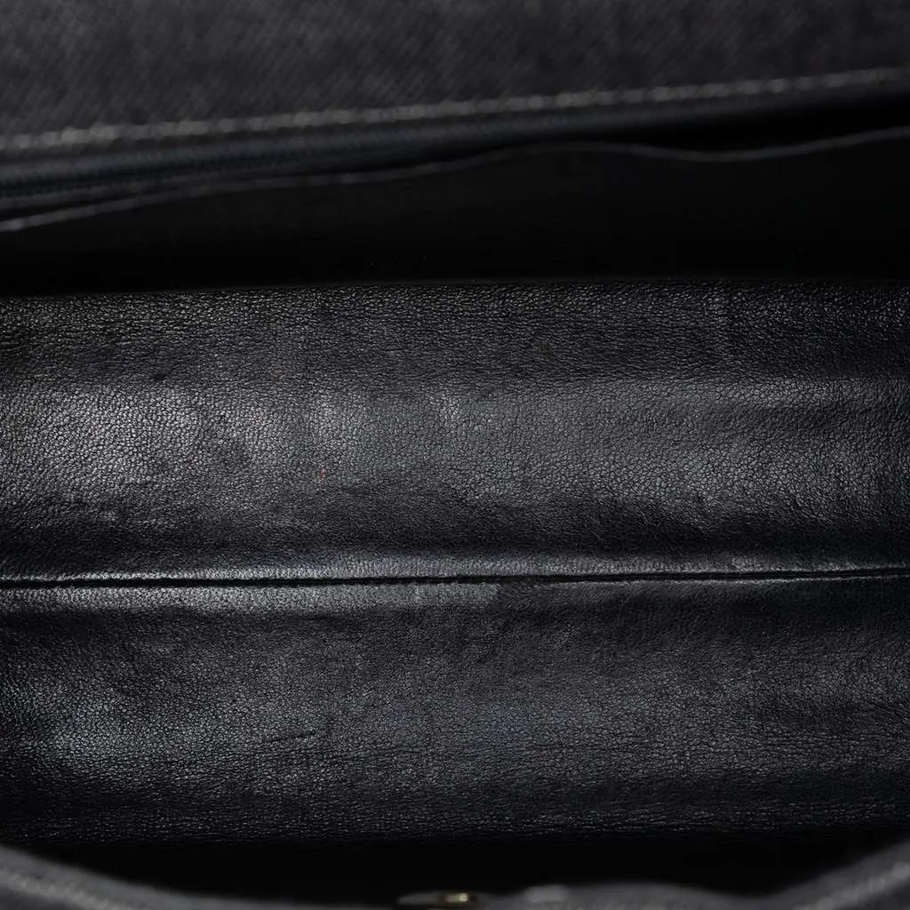 Chanel CC Denim Kelly Top Handle Bag Black Denim Very good - Model View