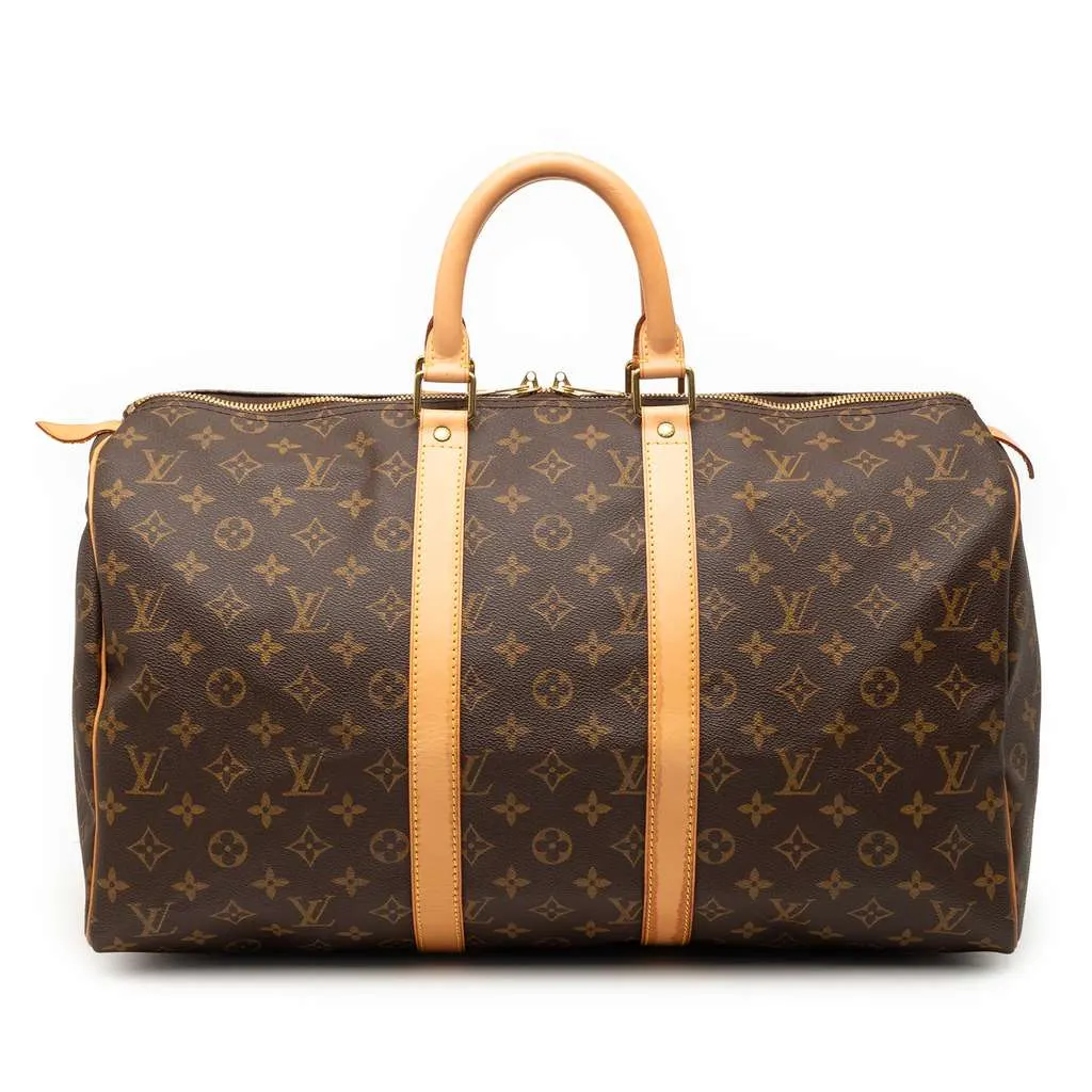 Louis Vuitton Monogram Keepall 45 Brown Very good - Front View
