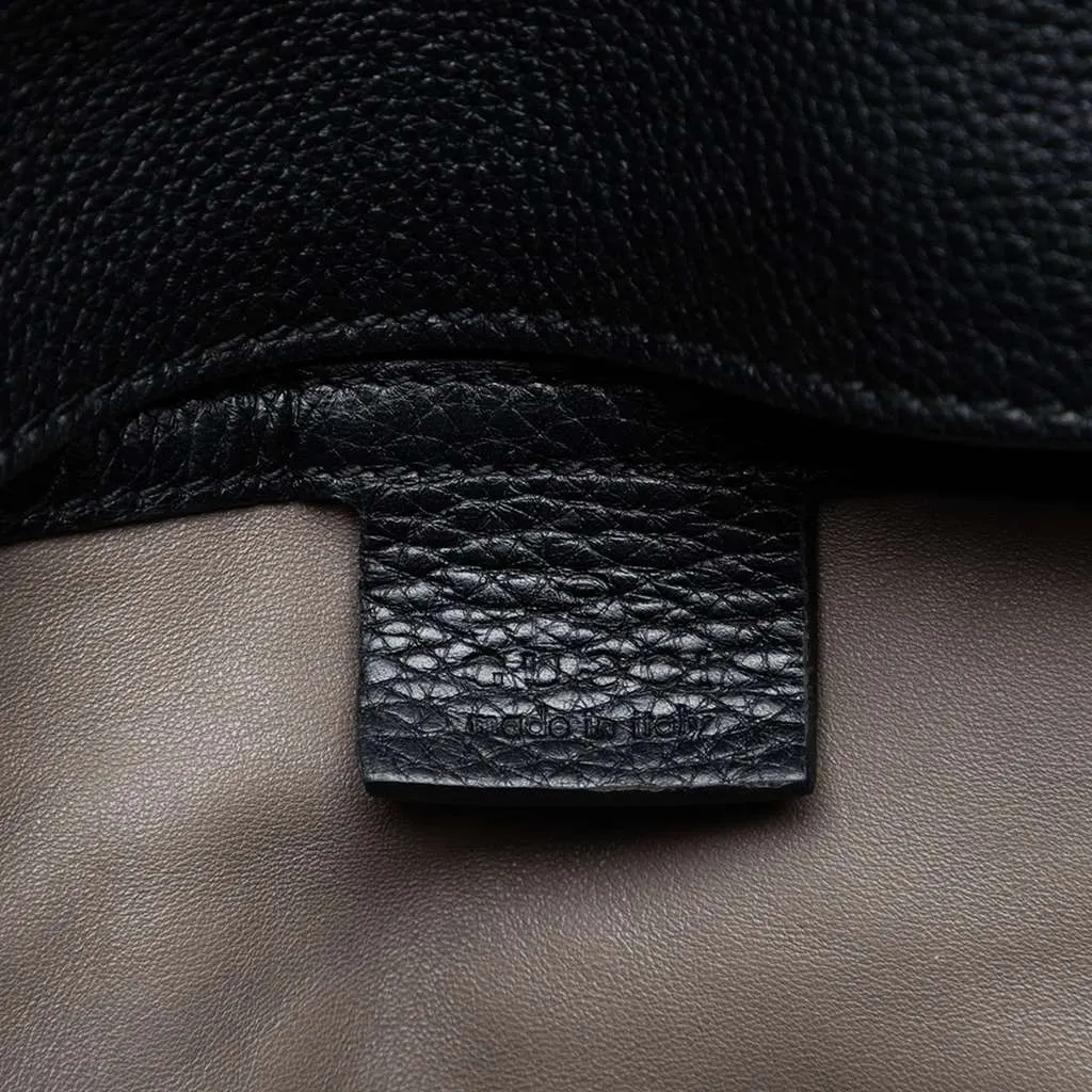 Gucci Pebbled Leather Lady Tassel Tote Black Leather Good - Box View