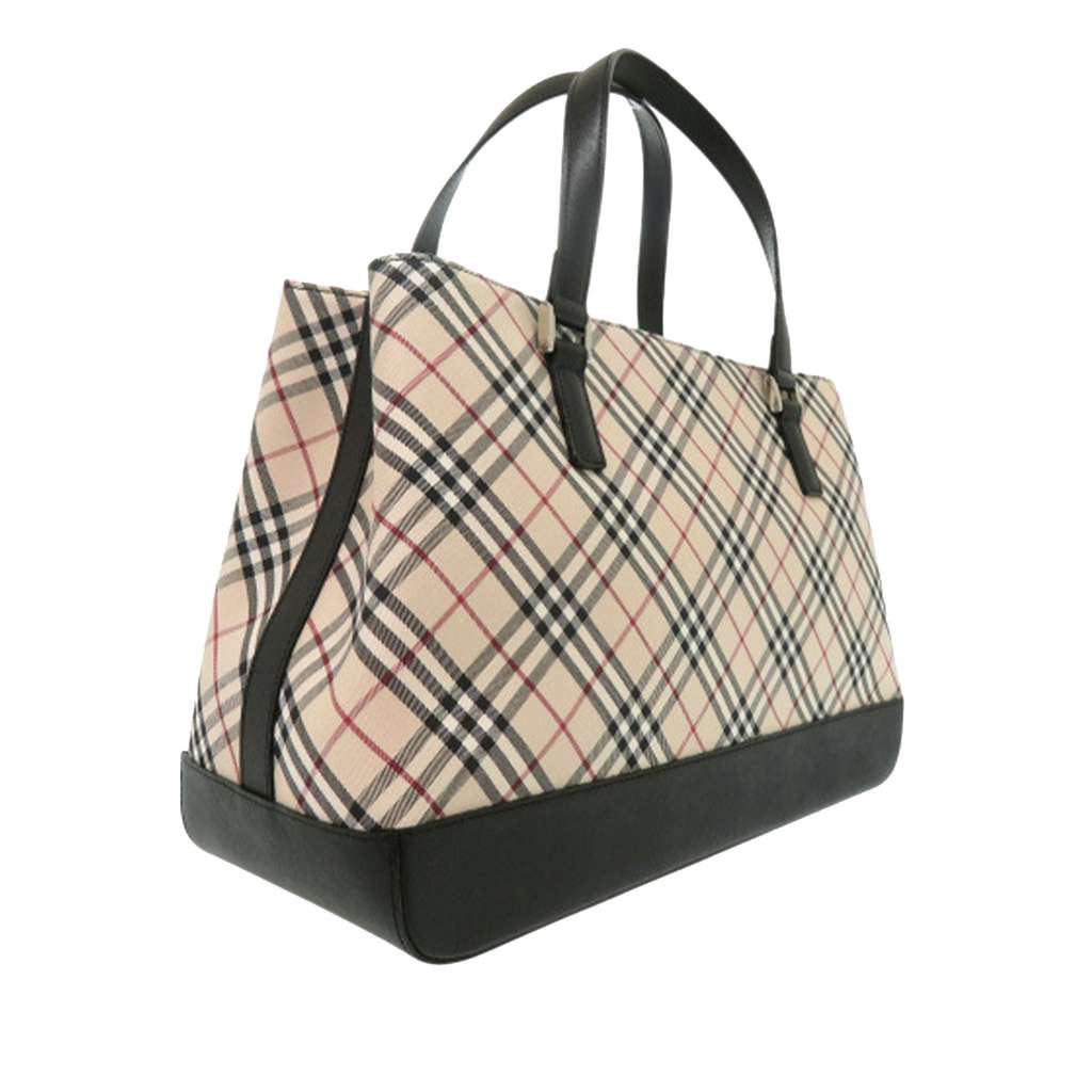 Burberry Nova Check Canvas Tote Beige Canvas Good condition - Back View