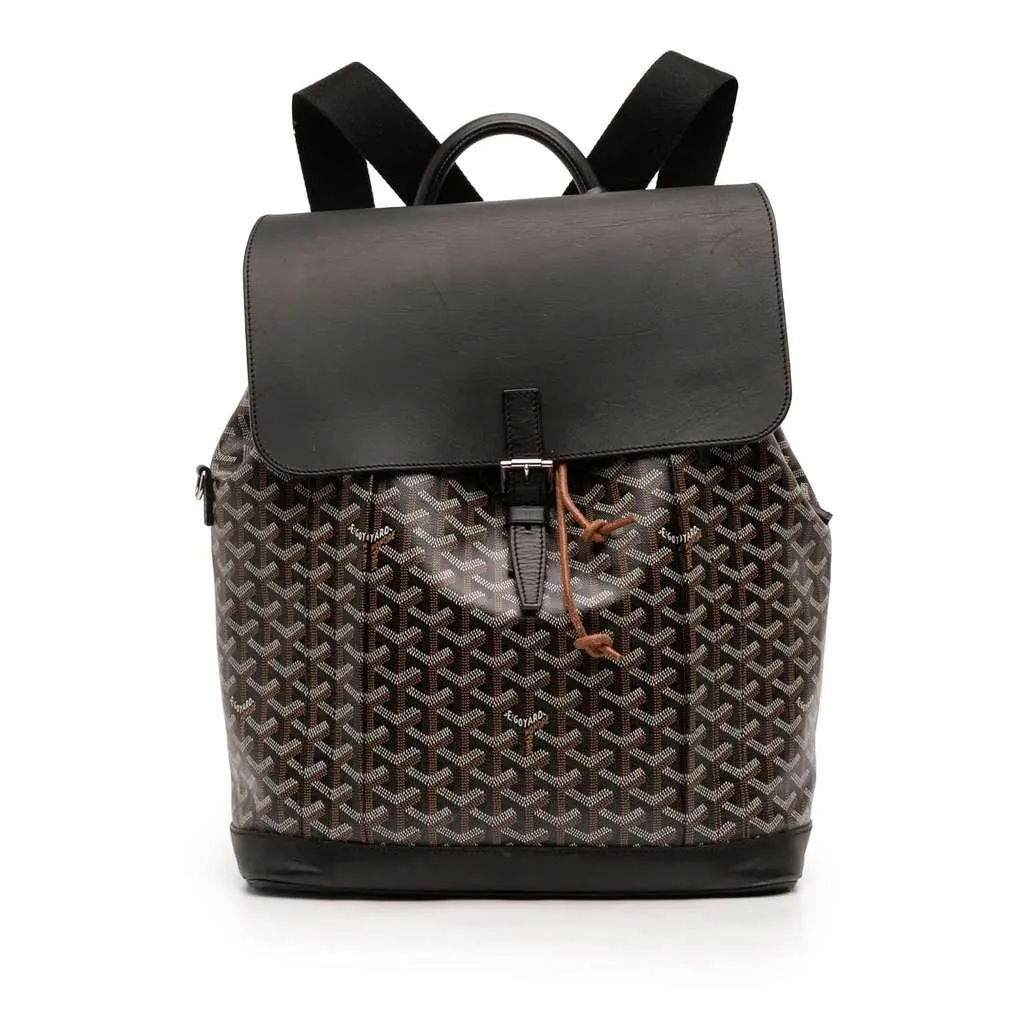 Goyard Goyardine Alpin Backpack MM Black Canvas Very good - Front View