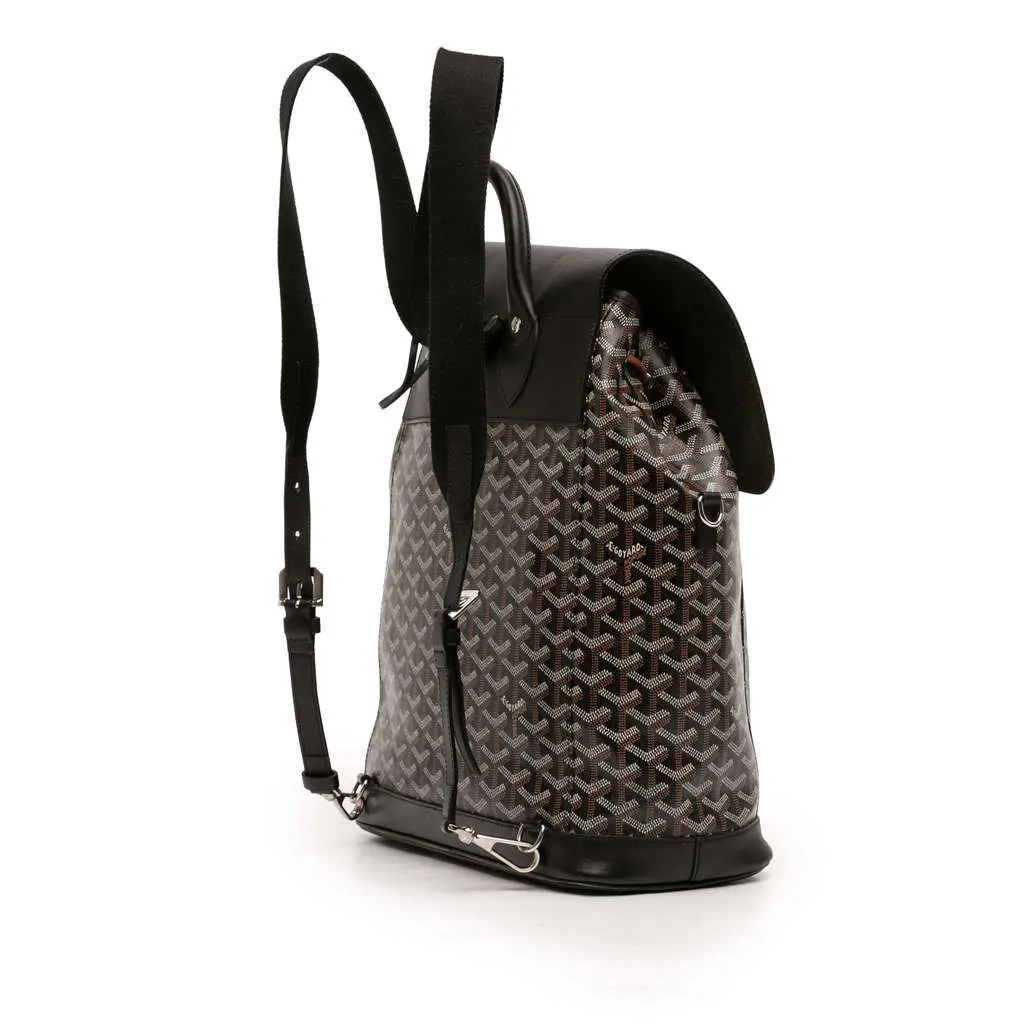 Goyard Goyardine Alpin Backpack MM Black Canvas Very good - Back View
