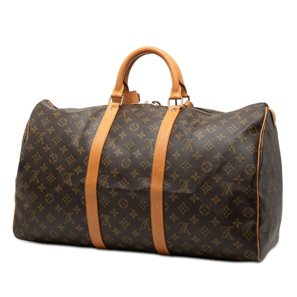 Louis Vuitton Monogram Keepall 50 Brown Good condition - Back View