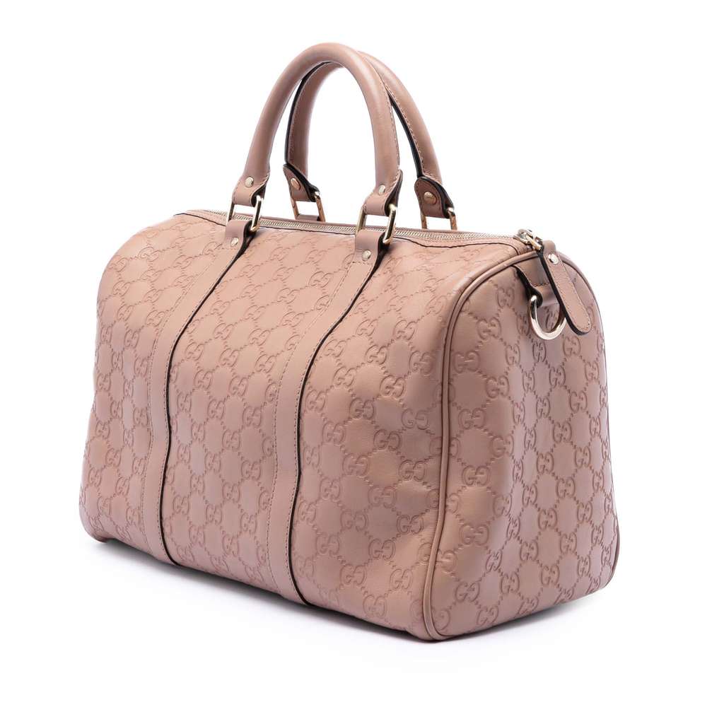 Gucci Medium Guccissima Joy Boston Bag Brown Leather Good condition - Back View