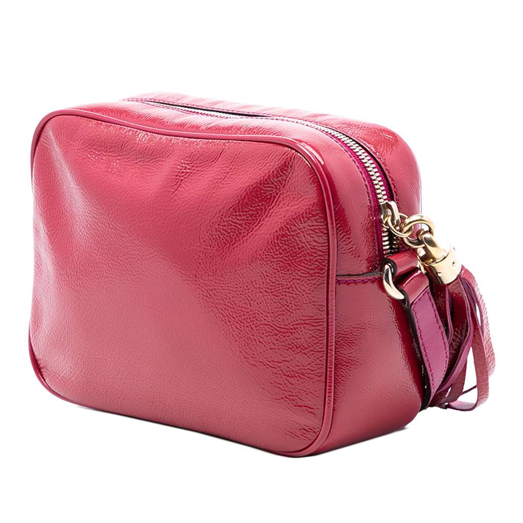 Gucci Patent Soho Disco Crossbody Pink Leather Good condition - Back View