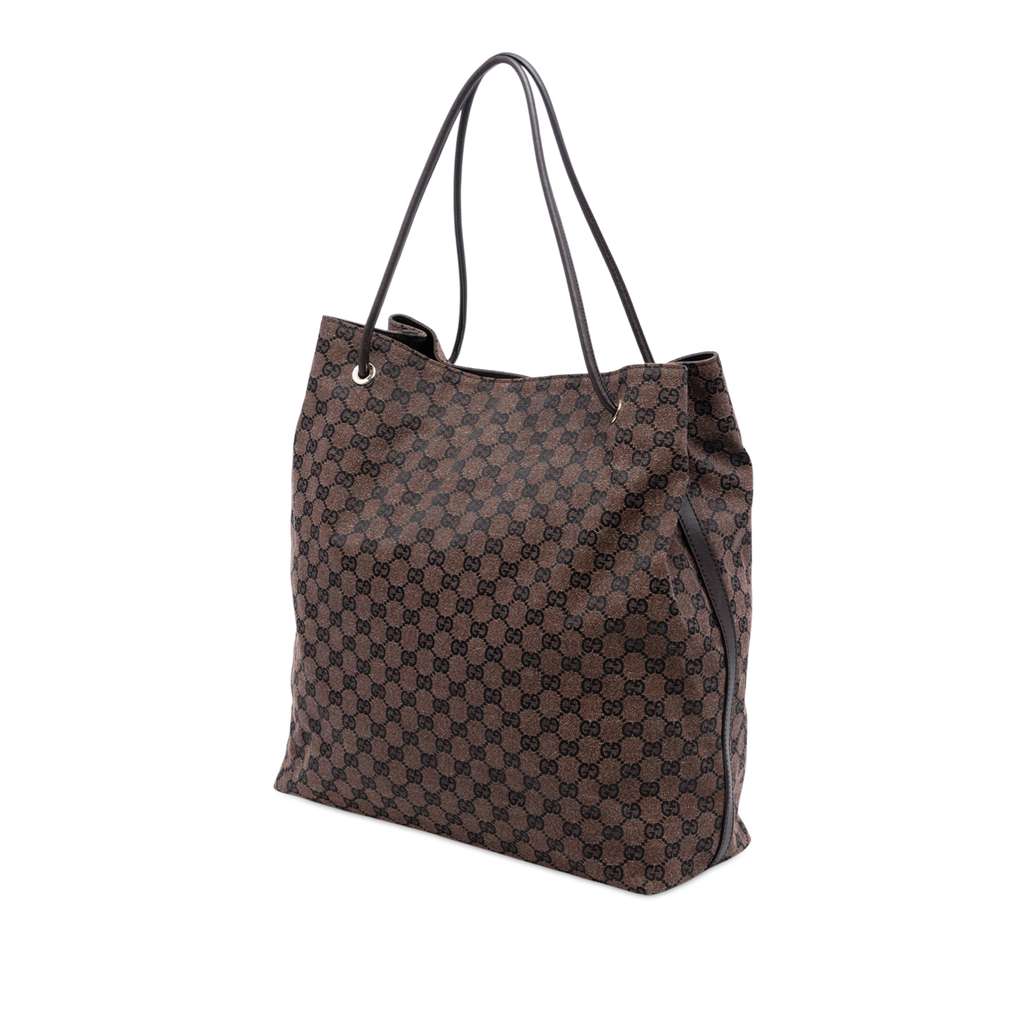 Gucci Large GG Canvas Gifford Tote Brown Canvas Good condition - Back View