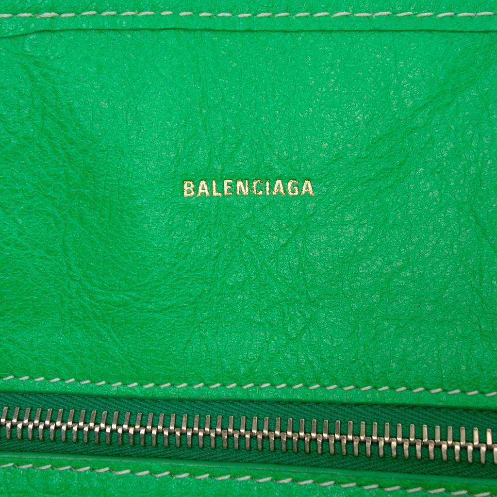 Balenciaga Lambskin Chatelet Carry All Tote XL Green Leather Good condition - Box View