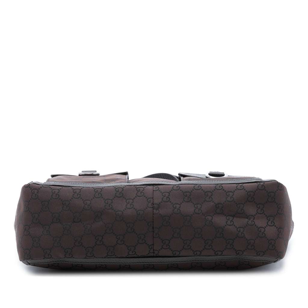 Gucci GG Nylon Abbey D Ring Pocket Tote Brown Good condition - Inside View