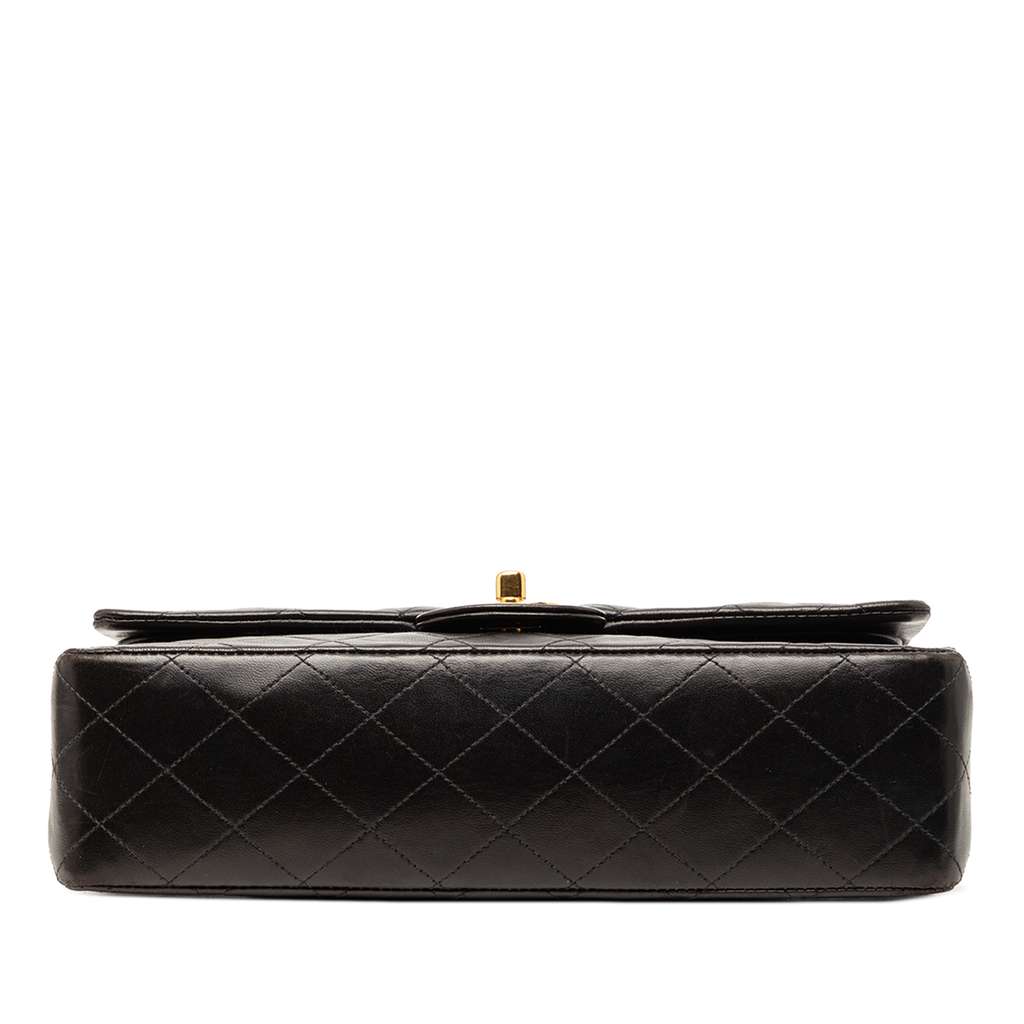 Chanel Medium Classic Lambskin Double Flap Black Leather Good condition - Inside View