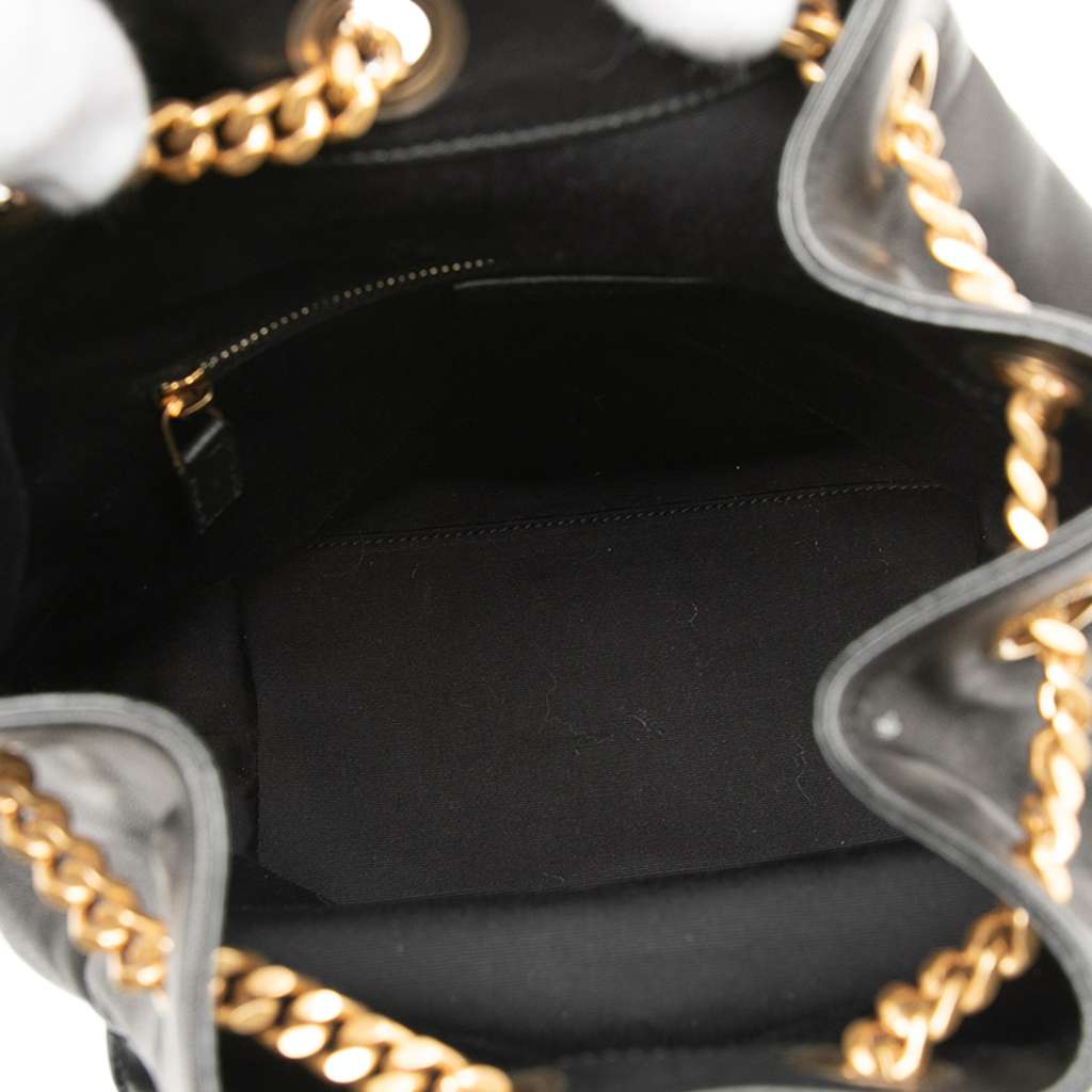 Saint Laurent Chevron Lambskin Monogram Joe Backpack Black Leather Good condition - Model View