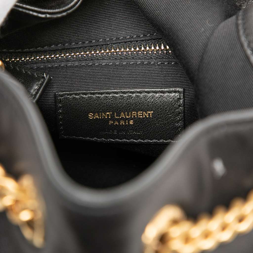 Saint Laurent Chevron Lambskin Monogram Joe Backpack Black Leather Good condition - Box View