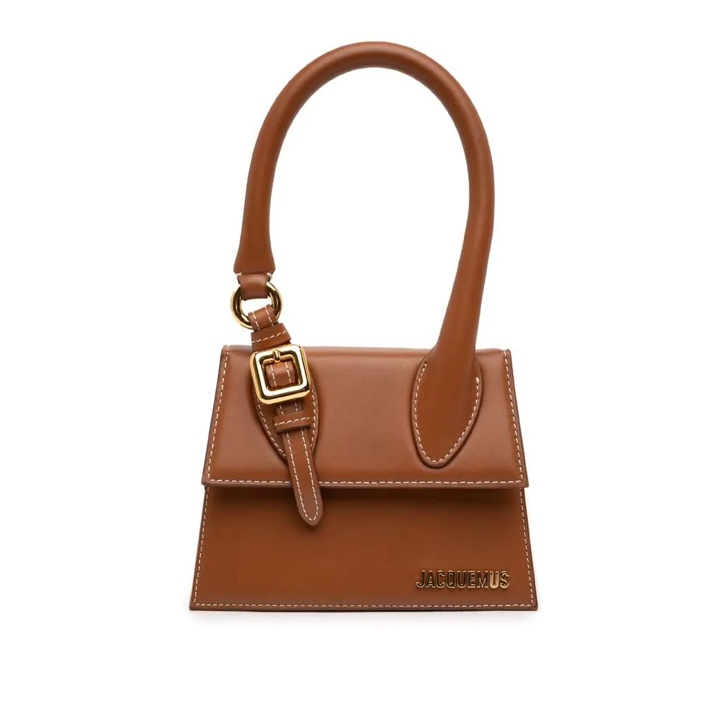 Jacquemus Leather Le Chiquito Moyen Boucle Brown Leather Very good - Front View