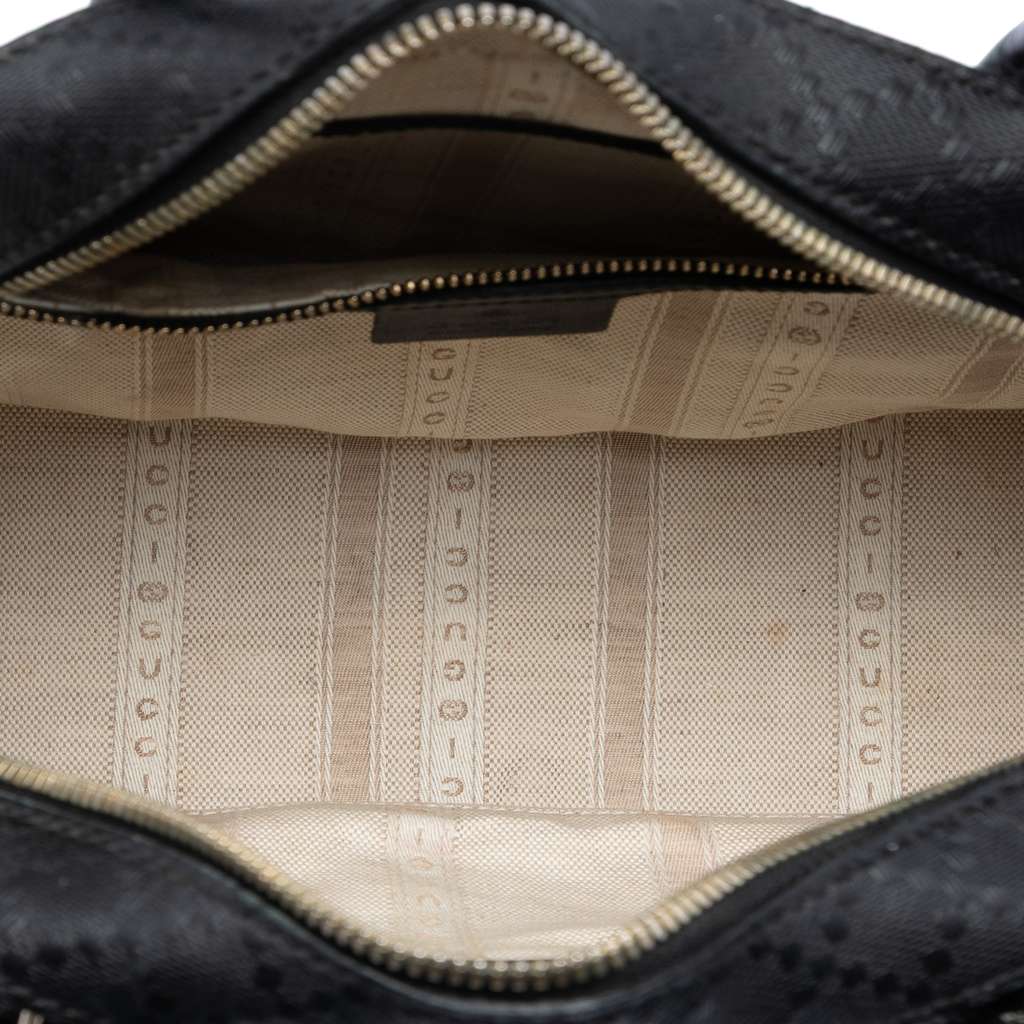 Gucci Diamante Bright Leather Satchel Black Leather Good condition - Model View