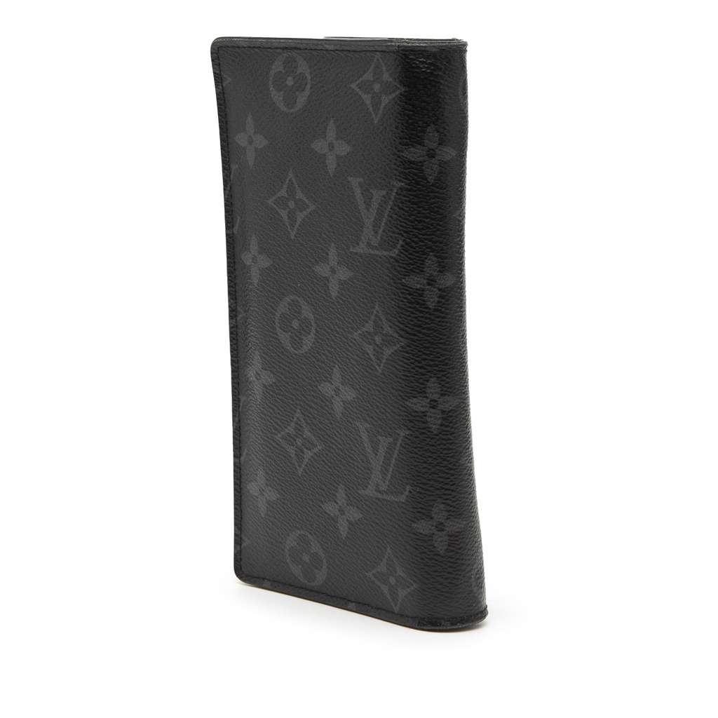 Louis Vuitton Monogram Eclipse Brazza Wallet Black Good condition - Back View
