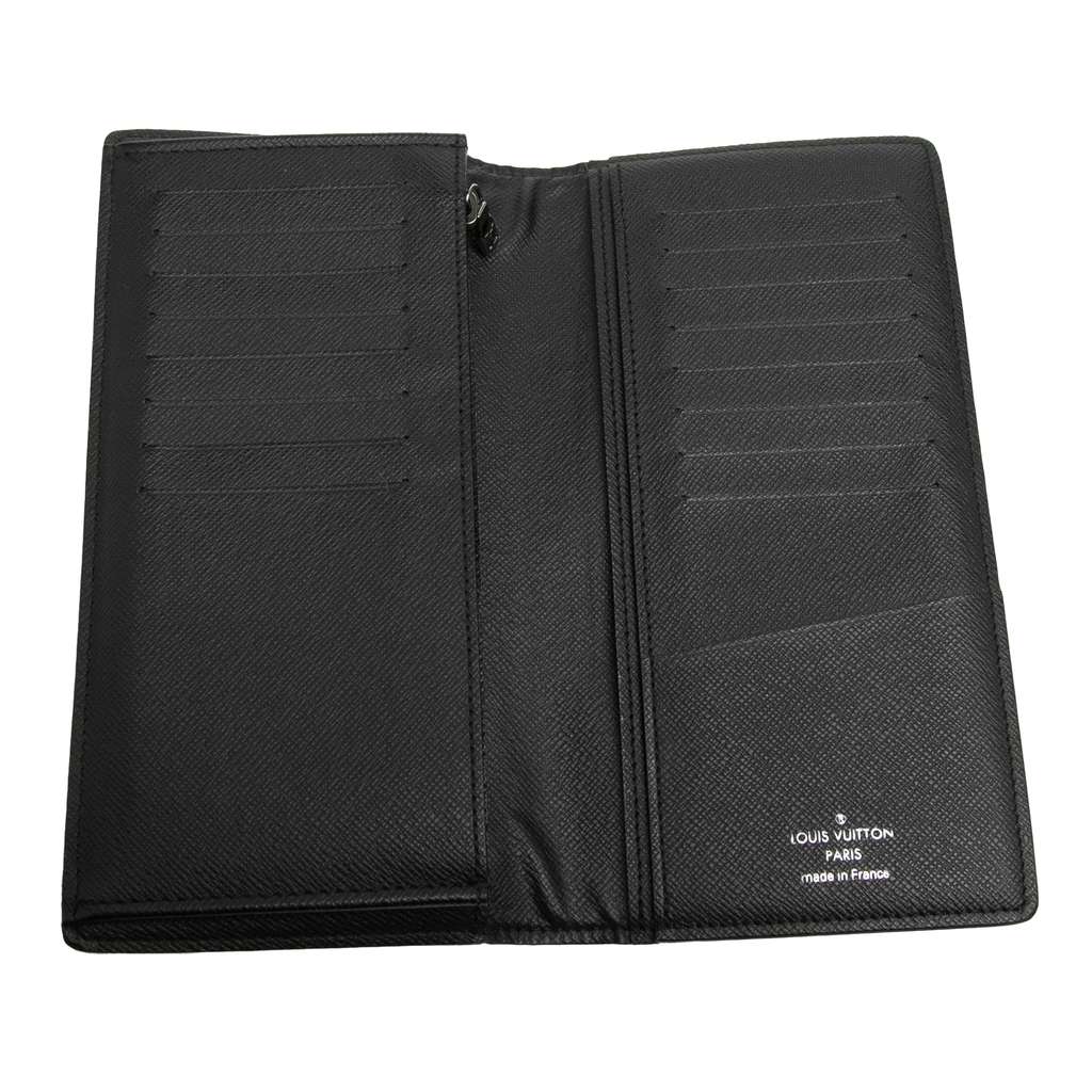 Louis Vuitton Monogram Eclipse Brazza Wallet Black Good condition - Model View
