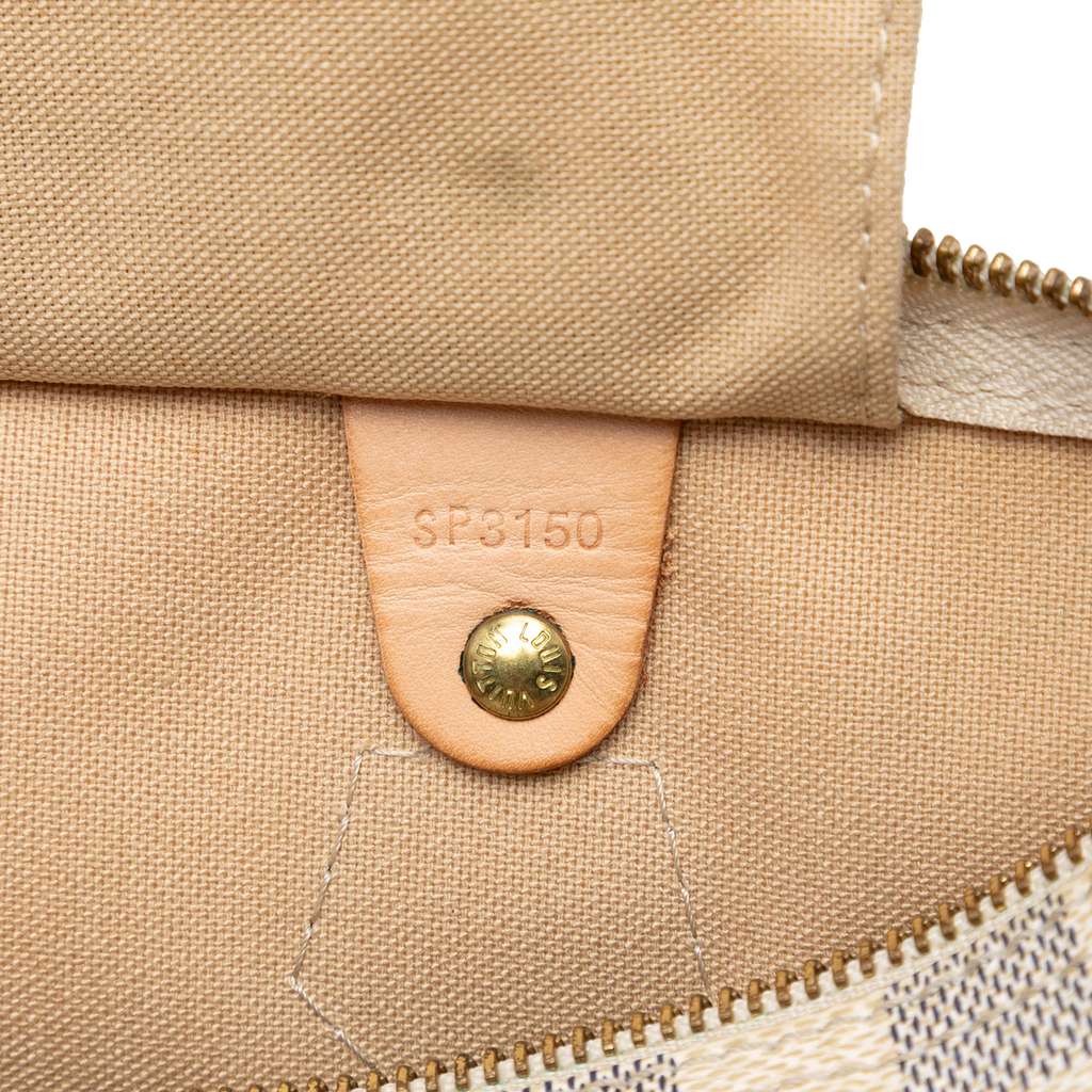 Louis Vuitton Damier Azur Speedy 30 White Good condition - Box View