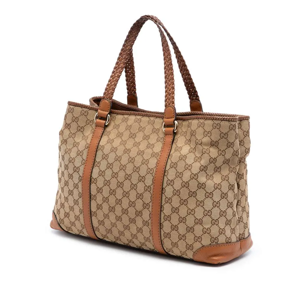 Gucci GG Canvas Marrakech Tote Beige Very good - Back View