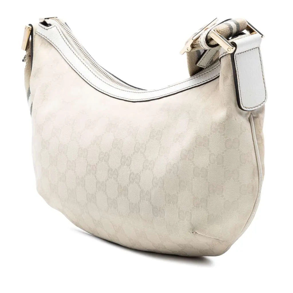 Gucci GG Canvas Web Crossbody Beige Canvas Very good - Back View