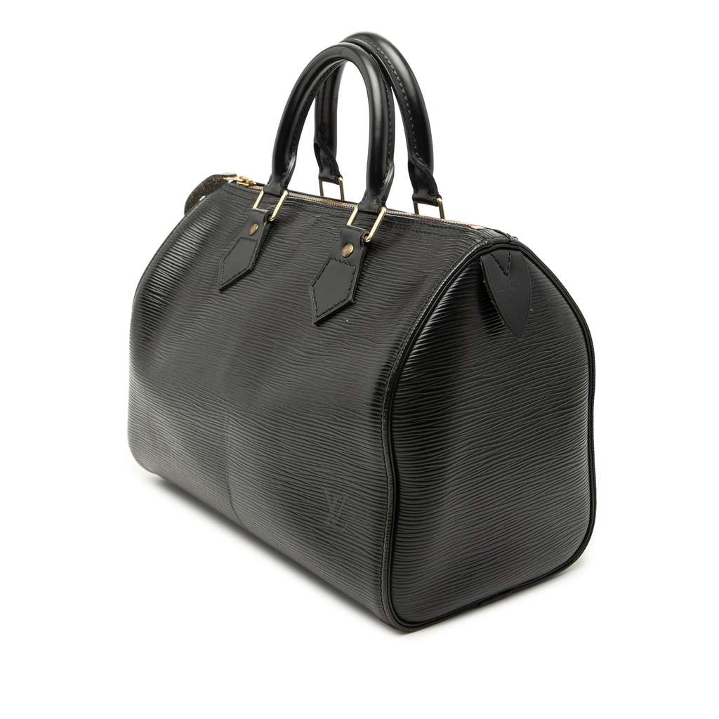 Louis Vuitton Epi Speedy 25 Black Leather Good condition - Back View