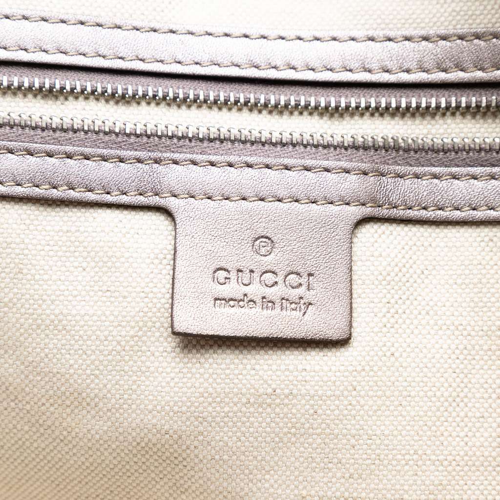 Gucci Large Metallic Guccissima Twins Tote Purple Leather Good condition - Box View