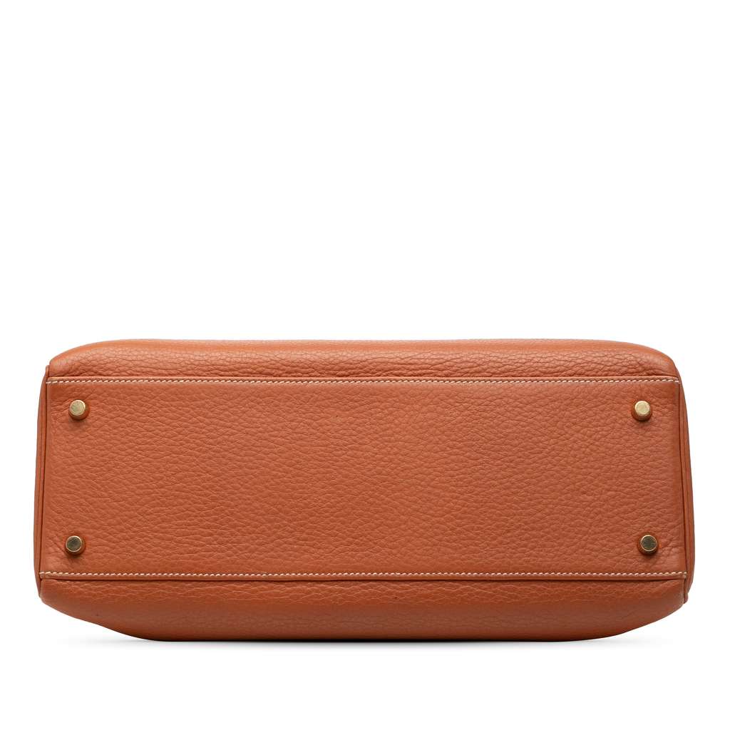 Hermès Clemence Kelly Retourne 35 Brown Leather Good condition - Inside View