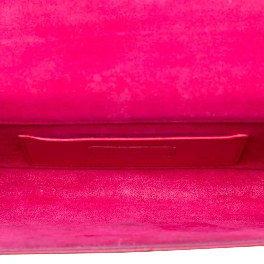 Saint Laurent Grain de Poudre Monogram Cassandre Clutch Pink Leather Very good - Model View