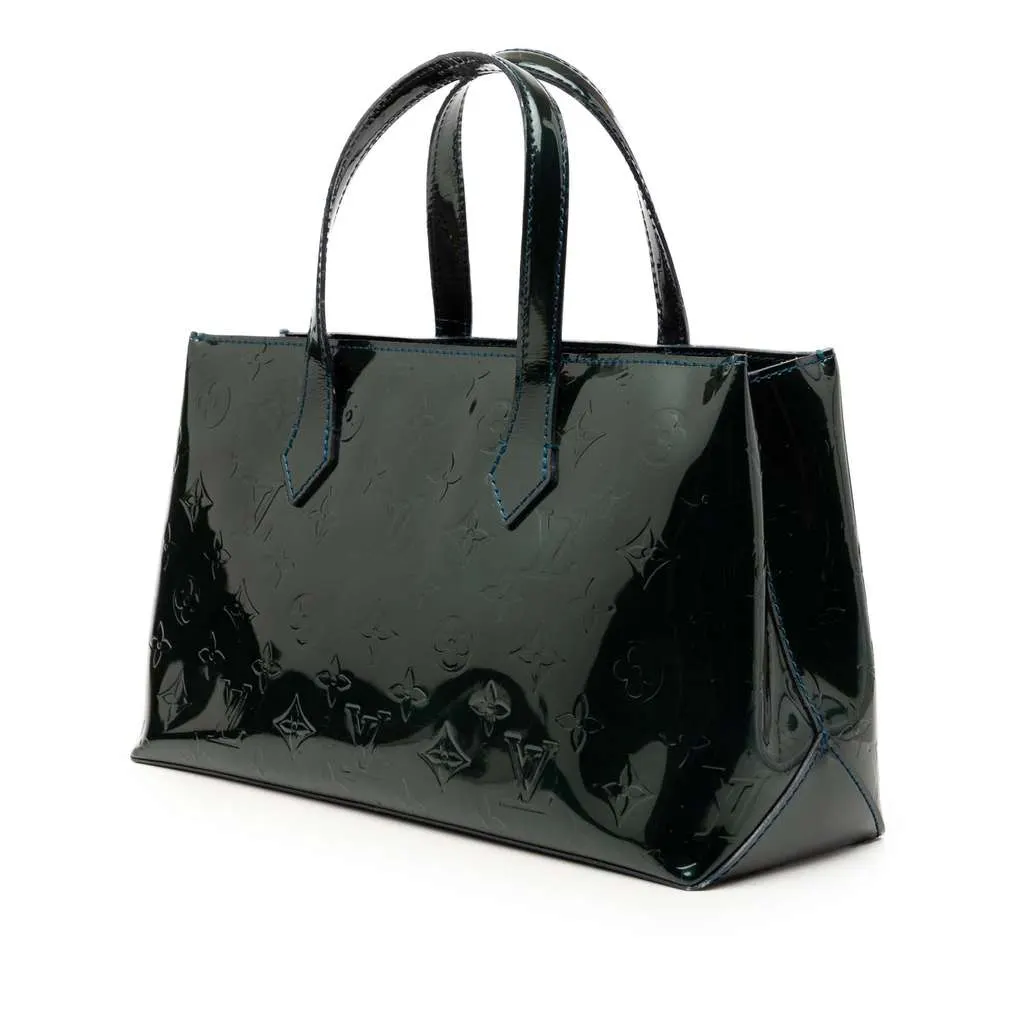 Louis Vuitton Monogram Vernis Wilshire PM Green Leather Very good - Back View