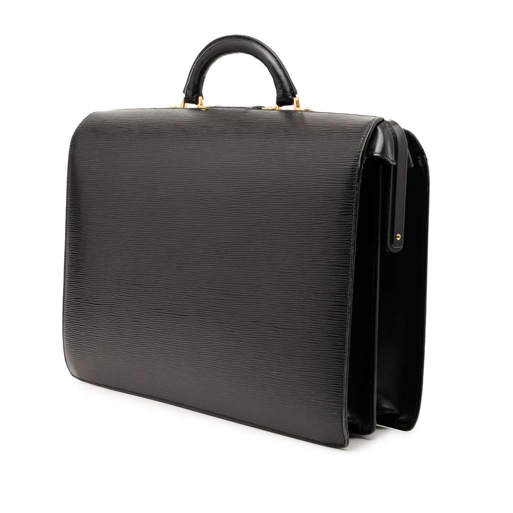 Louis Vuitton Epi Serviette Fermoir Black Leather Good condition - Back View