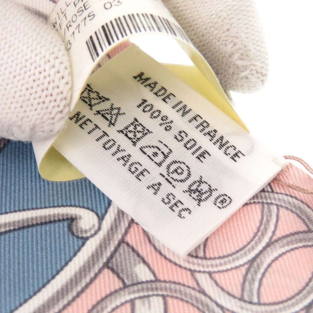 Hermès Lift Profile Silk Twilly Scarf Pink Silk Good condition - Inside View