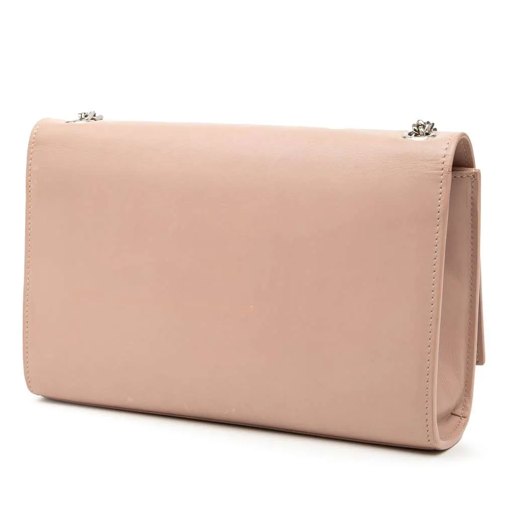 Saint Laurent Medium Smooth Calfskin Classic Monogram Kate Tassel Crossbody Pink Leather Good - Back View