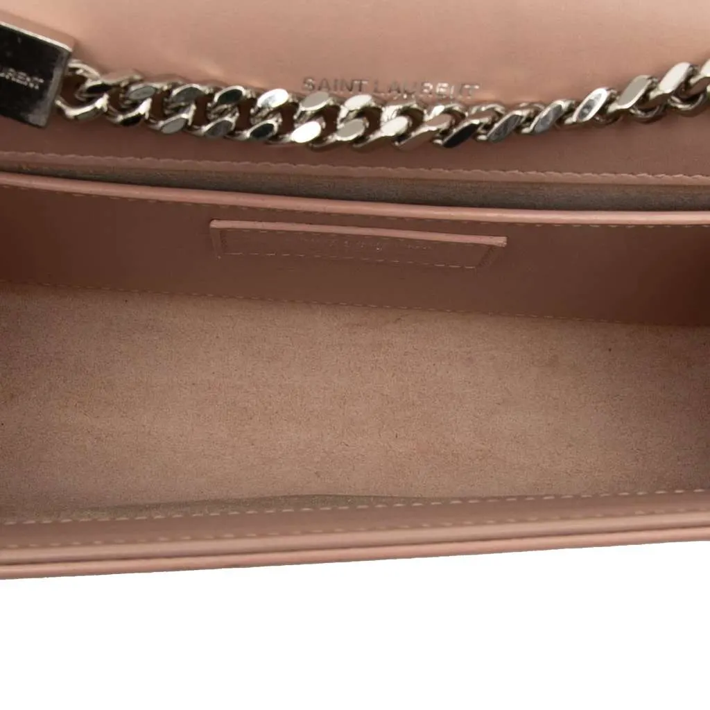 Saint Laurent Medium Smooth Calfskin Classic Monogram Kate Tassel Crossbody Pink Leather Good - Model View