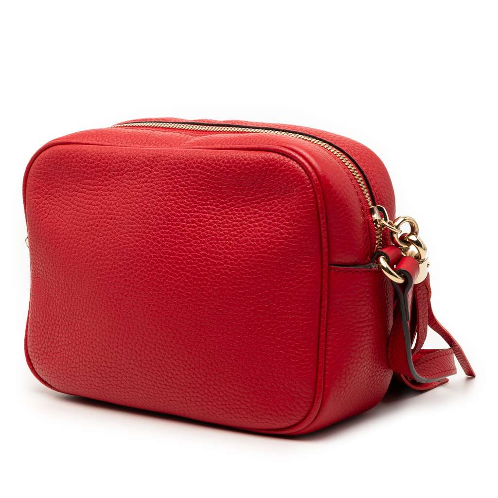 Gucci Leather Soho Disco Crossbody Red Leather Good condition - Back View